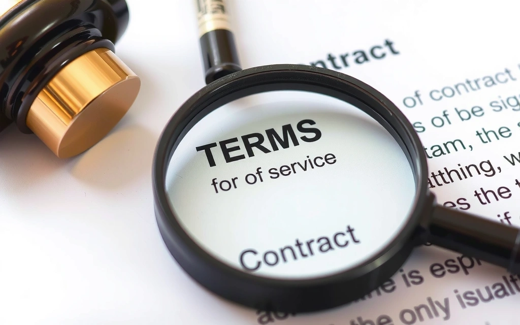 Vertragsbedingungen und Kleingedrucktes